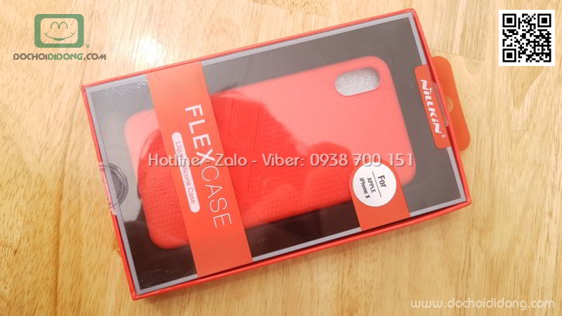 Ốp lưng iPhone X XS Nillkin Flex dẻo vân sần