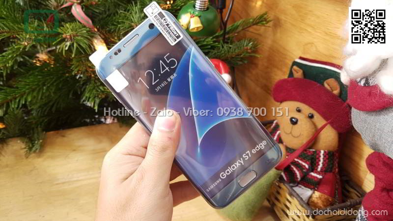 Miếng dán cường lực dẻo Samsung S7 Edge Zacase 3D kèm dán sau