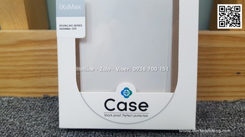 Ốp lưng iPhone XS Max Totu Sparkling cứng trong bảo vệ camera