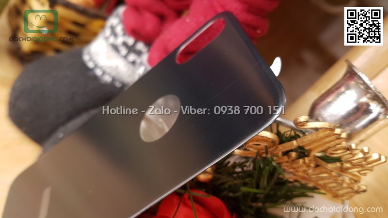 Miếng dán cường lực dẻo full mặt lưng iPhone X hở táo