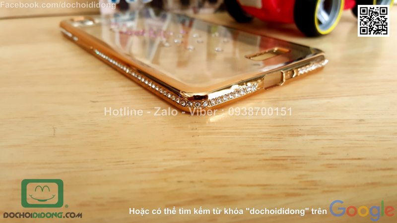 Ốp lưng Oppo R7 đính đá hình con công