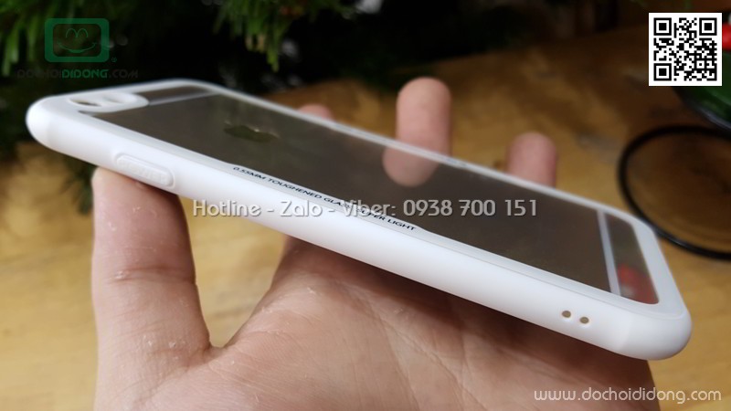 Ốp lưng iPhone 6 6S Likgus lưng kính viền dẻo