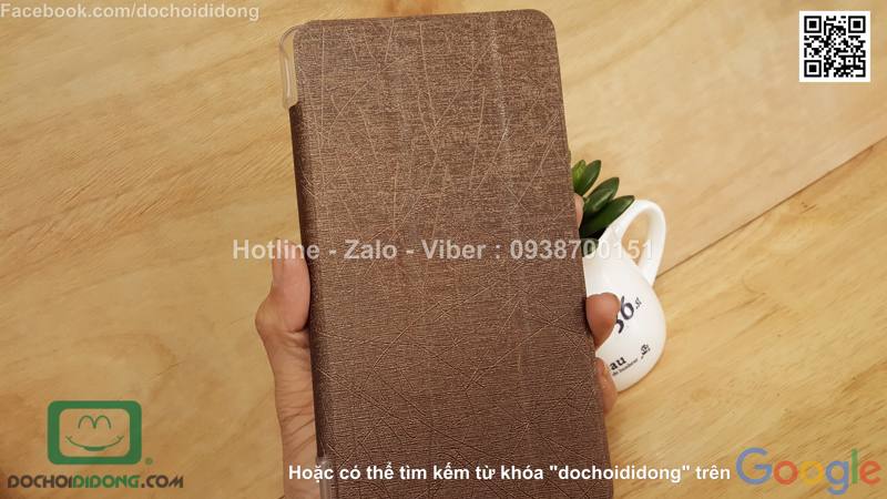 Bao da Lenovo Phab dạng flip mỏng