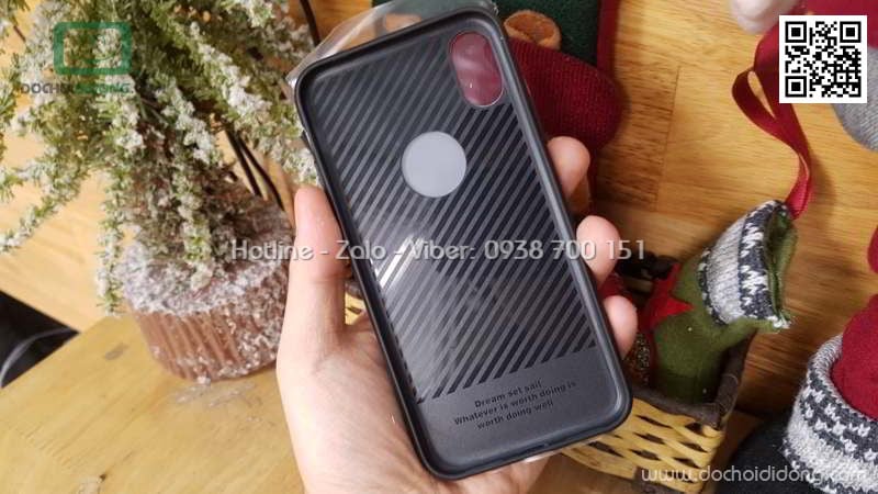 Ốp lưng iPhone X XS Hojar lưng kính cường lực viền mềm