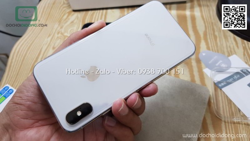 Miếng dán cường lực full màn hình iPhone X AutoBot 3D 0.25mm kèm dán sau