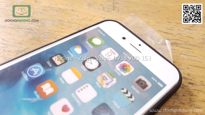 Ốp lưng iPhone 6 6S Hojar lưng kính cường lực viền mềm