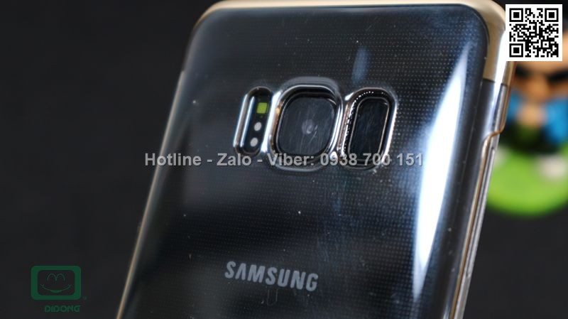 Ốp lưng Samsung Galaxy S8 Baseus Glitter trong suốt viền màu