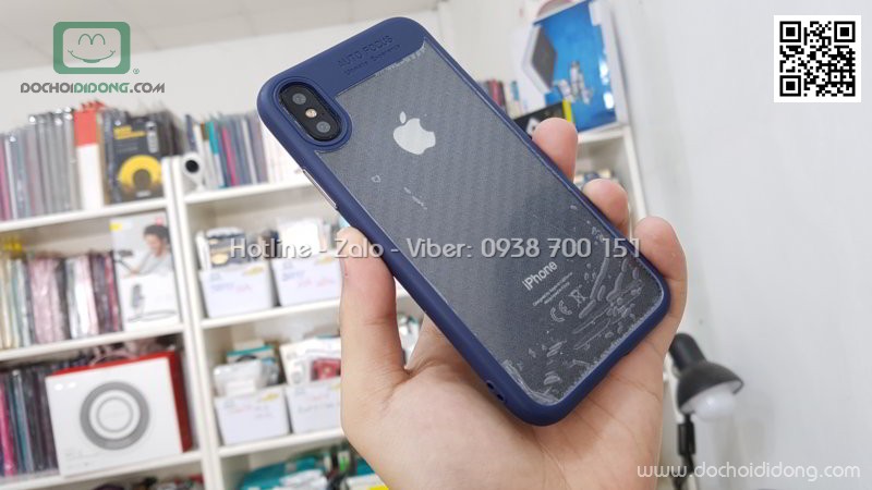 Ốp lưng iPhone X XS Zacase dẻo trong viền màu