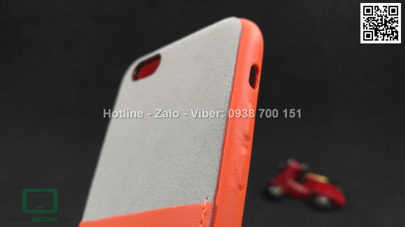 Ốp lưng iPhone 6 6s Baseus lưng vải có ngăn để tiền