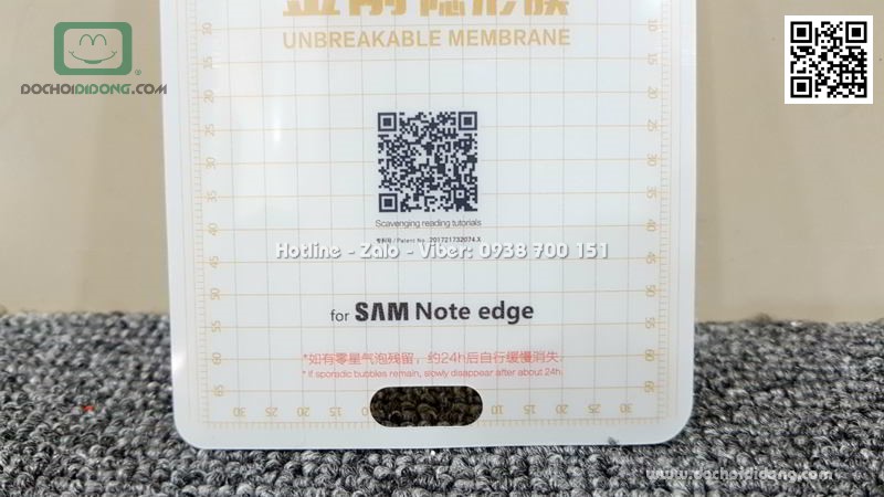 Miếng dán màn hình Samsung Note Edge Zacase Invisible dẻo full trong suốt