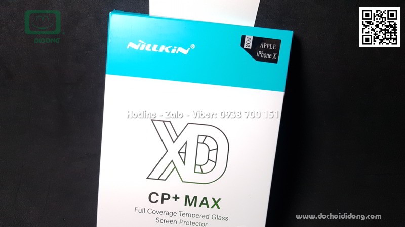 Miếng dán cường lực full màn hình iPhone X Nillkin XD CP Max  9H