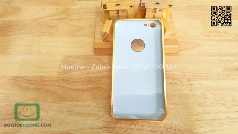 Ốp lưng iPhone 6 Plus viền nhôm lưng tráng gương