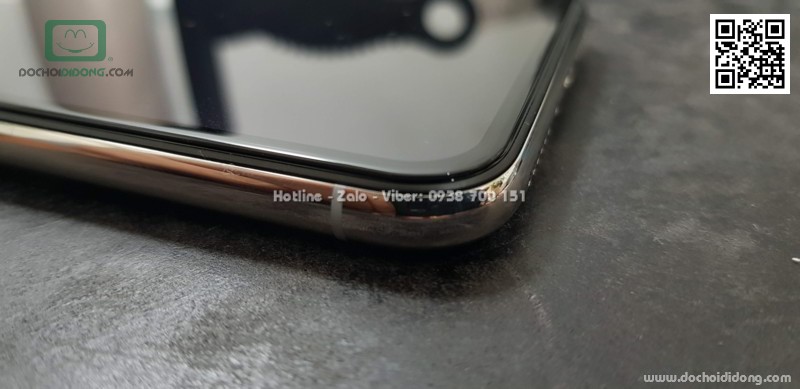 Miếng dán cường lực iPhone X XS Baseus Edge full màn hình