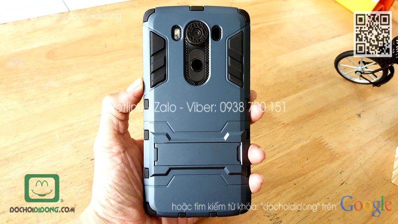 Ốp lưng LG V10 Iron Man chống sốc có chống lưng