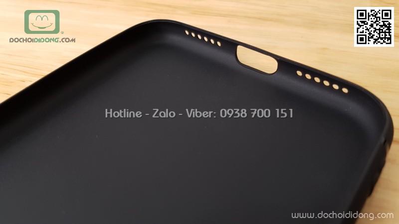 Ốp lưng iPhone X Zacase bảo vệ camera dẻo nhám khuyết táo