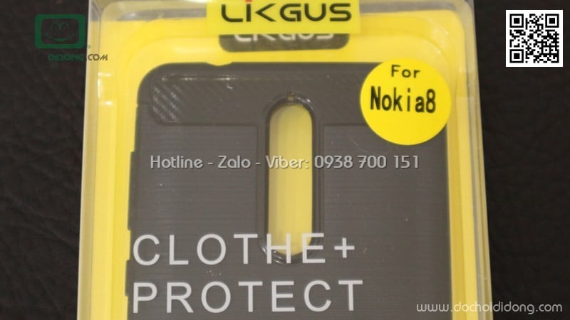 Ốp lưng Nokia 8 Likgus chống sốc vân kim loại