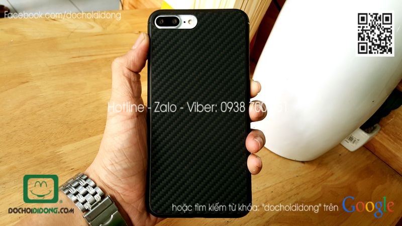 Ốp lưng iPhone 8 Plus Nillkin Carbon