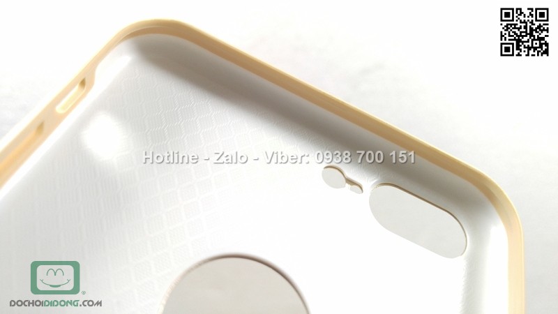 Ốp lưng iPhone 8 Plus vỏ nhôm chống sốc có nhẫn đeo tay