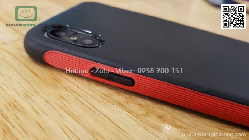 Ốp lưng iPhone X Baseus Bumper viền gân 3 lớp