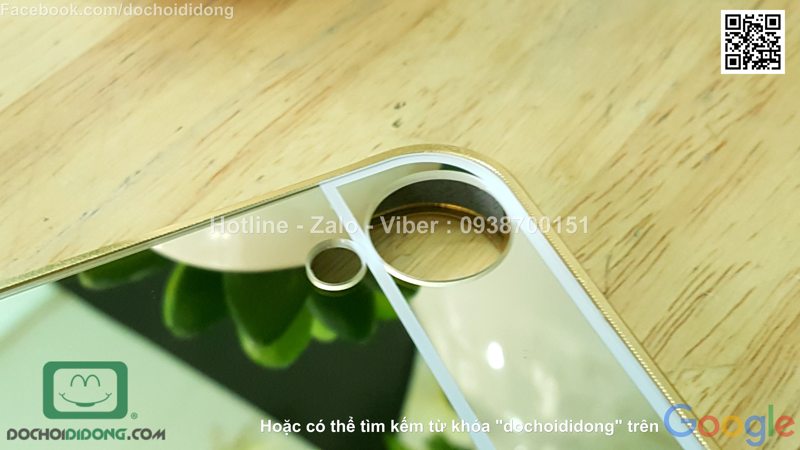 Ốp lưng HTC Desire 820 viền nhôm lưng tráng gương