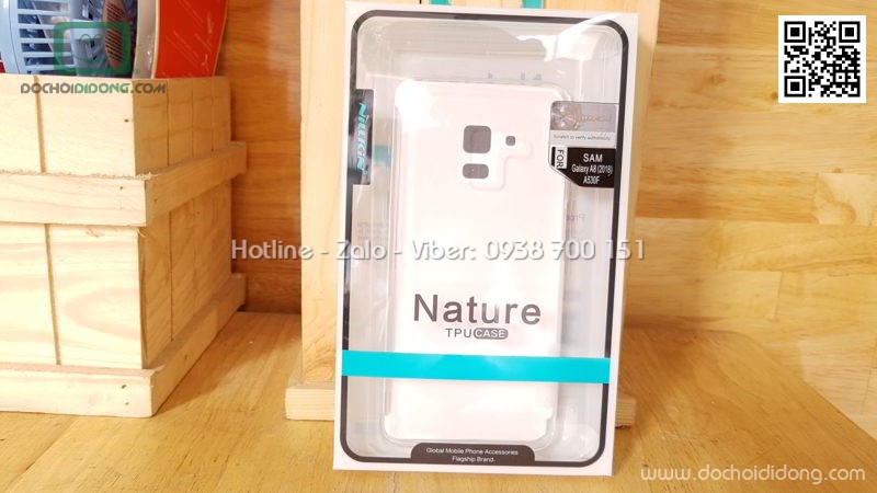 Ốp lưng Samsung A8 2018 Nillkin dẻo trong siêu mỏng