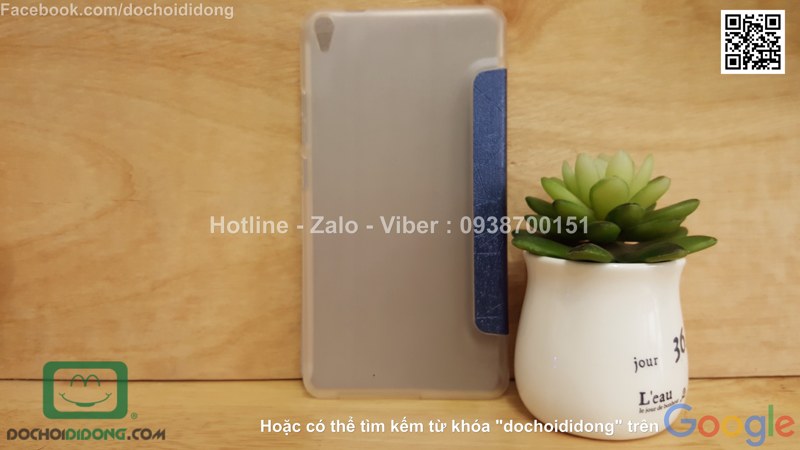 Bao da Lenovo Phab dạng flip mỏng