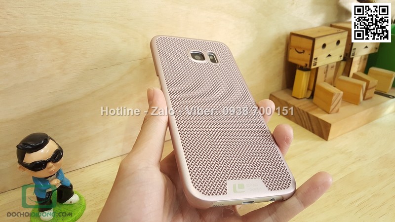 Ốp lưng Samsung Galaxy S7 Edge Loopee lưng lưới chống nóng
