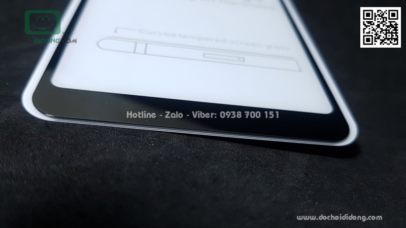Miếng dán cường lực full màn hình Samsung A8 Plus 2018 Zacase full keo bo viền