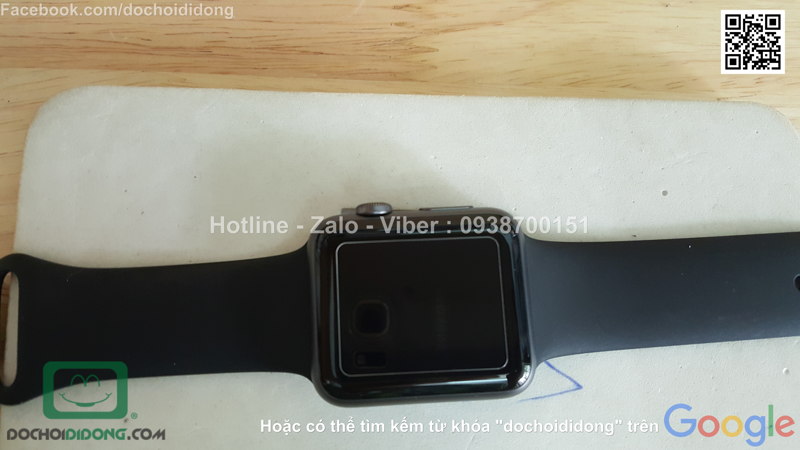 Miếng dán cường lực đồng hồ Apple Watch 42mm Gor 9H