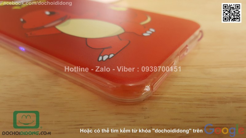 Ốp lưng iPhone 6 6s Plus Pokemon Go dẻo viền trong