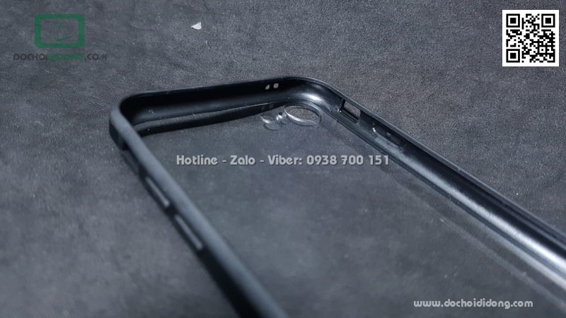 Ốp lưng iPhone 7 8 Sulada lưng kính trong viền màu