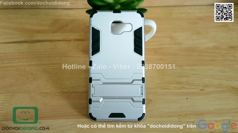 Ốp lưng Samsung Galaxy A3 2016 Iron Man chống sốc có chống lưng