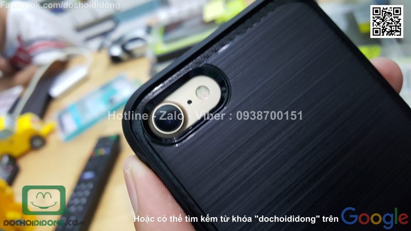 Ốp lưng iPhone 7 Ringke vân kim loại