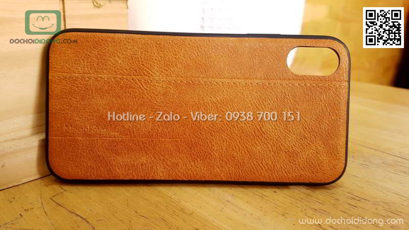 Ốp lưng iPhone X Mean Love lưng da chống sốc