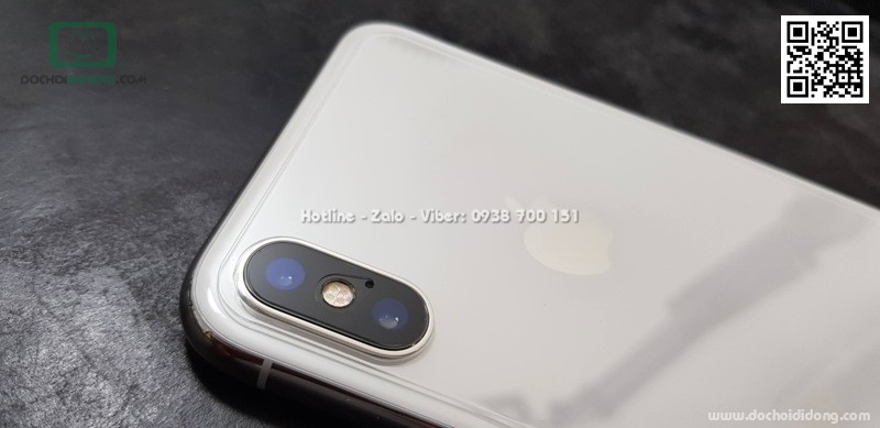 Bộ hai miếng dán cường lực camera sau iPhone X Baseus 9H