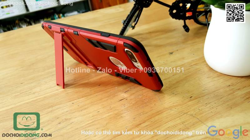 Ốp lưng iPhone 8 Plus Iron Man chống sốc có chống lưng