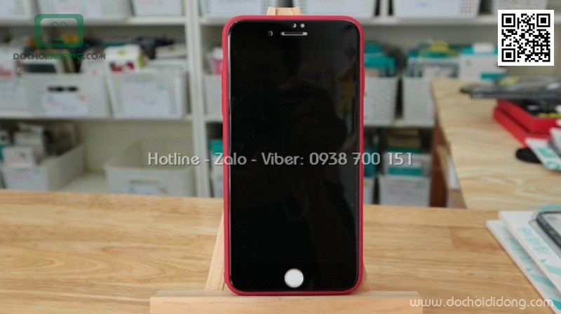 Ốp lưng iPhone 8 Plus iSmile viền màu lưng trong cứng mỏng