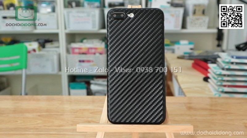 Ốp lưng iPhone 8 Plus iCan carbon siêu mỏng