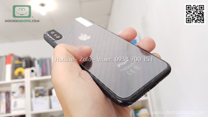 Miếng dán cường lực mặt lưng iPhone X 9H