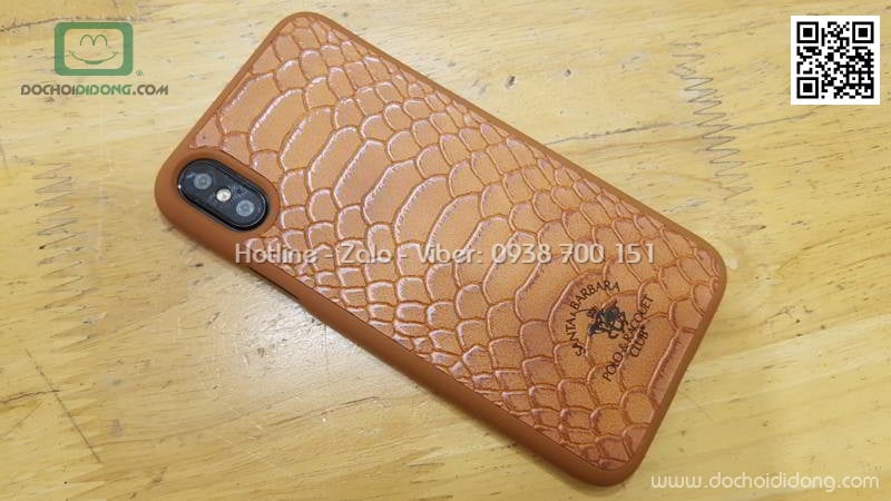 Ốp lưng iPhone X Polo da