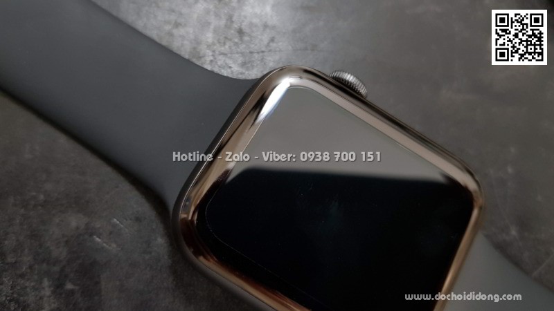 Miếng dán cường lực đồng hồ Apple Watch 44mm full màn hình full keo