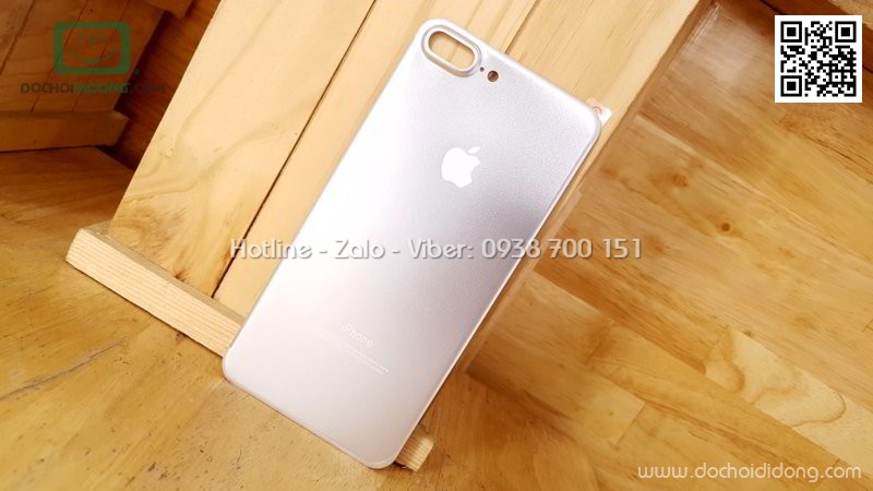 Miếng dán cường lực iPhone 7 8 Plus full màn hình nhôm xước kèm dán sau