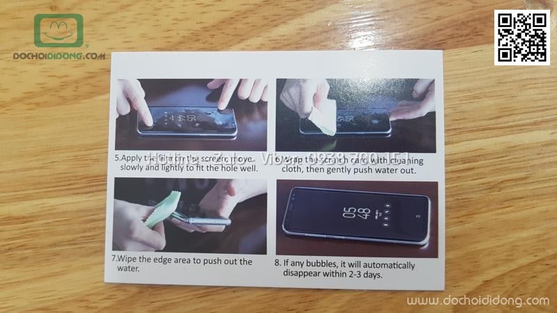 Miếng dán full màn hình Samsung Note 8 WS Shield keo nước