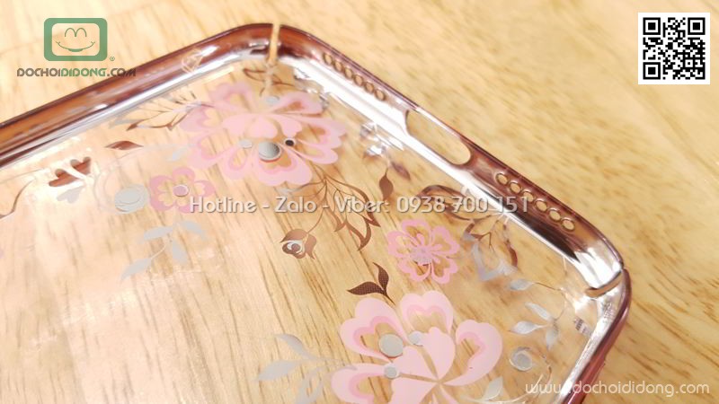 Ốp lưng iPhone X XS Kavaro trong viền màu đính đá