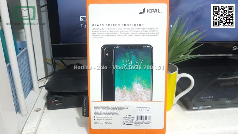 Miếng dán cường lực iPhone X Jcpal full màn hình 2.5D chính hãng