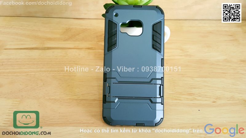 Ốp lưng HTC One M9 Iron Man chống sốc có chống lưng