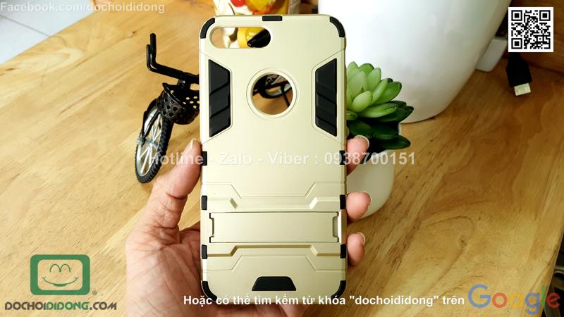 Ốp lưng iPhone 7 Plus Iron Man chống sốc có chống lưng