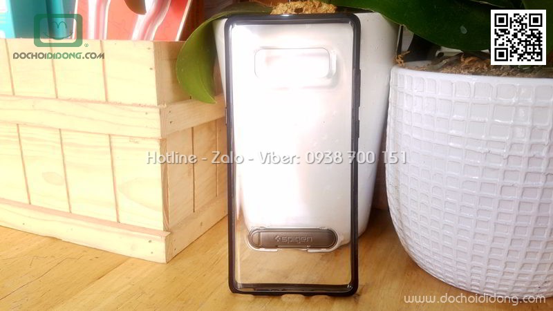 Ốp lưng Samsung Note 8 Spigen Ultra Hybrid có chống lưng
