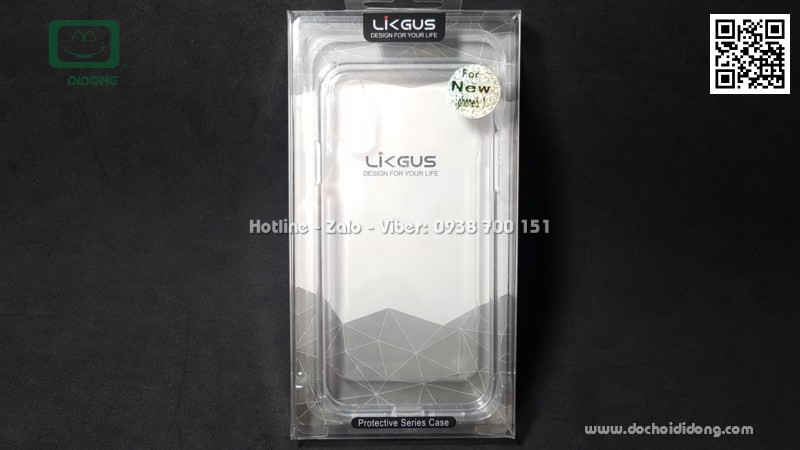 Ốp lưng iPhone XR Likgus lưng cứng viền trong chống sốc