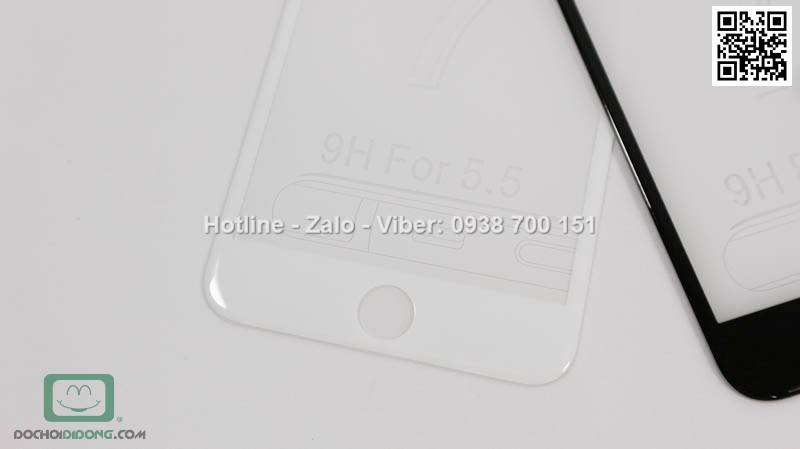 Miếng dán cường lực iPhone 8 Plus 4D full màn hình 9H